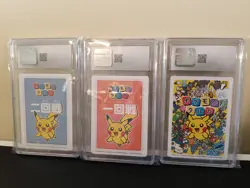Set Of Three Taruka Pokemon Cards All Graded CGC MINT 9 - Image 2