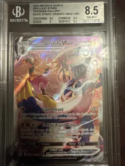 Pokemon TCG SWSH Rapid Strike Urshifu VMAX TG21/TG30 Brilliant Stars BGS 8.5 - Image 1