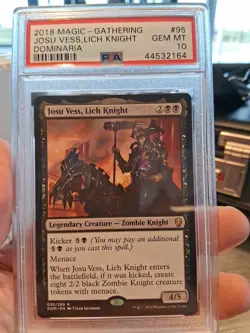 Josu Vess Lich Knight PSA 10 Gem Mint Magic The Gathering Dominaria 95 MTG Card - Image 1
