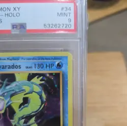 2016 POKEMON XY GYARADOS - HOLO EVOLUTIONS - PSA 9 - #34 34/108 GENUINE - Image 3