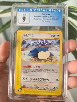 (POP 18) CGC 9 MINT Pokemon Japanese Snorlax Mysterious Mountains 1st ED 062/088 - Image 2