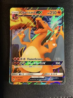 Pokemon TCG Charizard GX Holo Ultra Rare Card Hidden Fates 9/68 - Image 1