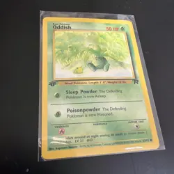 Pokemon TCG Oddish 63/82 Team Rocket Regular 1st Edition Card 🌎0620 - Image 4