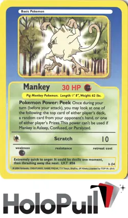 Pokemon Funskool Card Mankey India 2004 h04 - Image 1