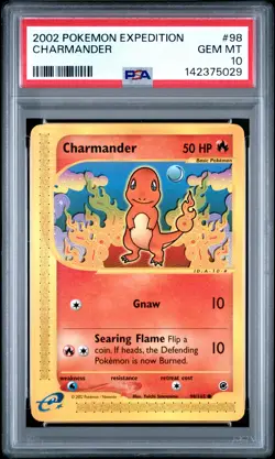 2002 POKEMON EXPEDITION #98 CHARMANDER PSA 10 - Image 1
