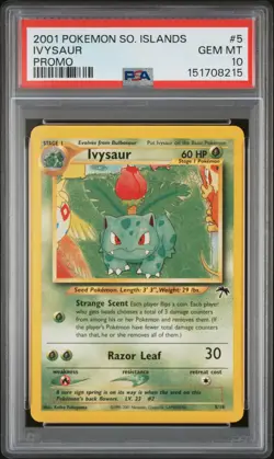 2001 POKEMON SOUTHERN ISLANDS PROMO #5 IVYSAUR PSA 10 - Image 1