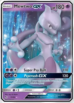 Pokemon - PSA 9 Mint - Mewtwo GX 31/68 - Battle Academy - Image 1