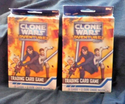 2011 TOPPS STAR WARS CLONE WARS ADVENTURES TRADING CARD GAME BOOSTER LOT of 2 - Image 1