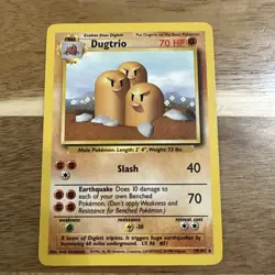 Pokemon TCG Card 1999 unlimited base set Dugtrio 19/102 LP - Image 1