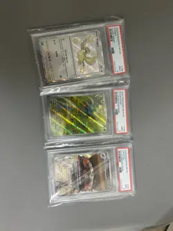 Pokemon Psa 9 Lot Bulbasuar Pidgey Crustle 151 Paldean Fates Black And White - Image 1