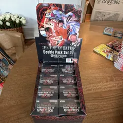 Bandai One Piece Card Game Double Pack Set 11 English Booster Pack Lot (8) - Image 1
