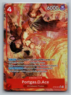 One Piece Starter Deck EX: Luffy & Ace #ST30-007 Portgas.D.Ace (007) (Parallel) - Image 1