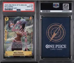PSA 10 Gem Mint Nico Robin Alt Art OP15-109 EB04 English One Piece TCG - Image 3