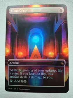 Mana Crypt FOIL PROXY Card (FOIL ERROR) with Custom Fantasy Art Design - Image 1