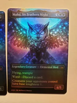 Maha, Its Feathers Night FOIL PROXY Card (FOIL ERROR) Custom Fantasy Art Design - Image 1