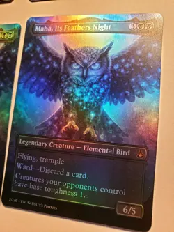 Maha, Its Feathers Night FOIL PROXY Card (FOIL ERROR) Custom Fantasy Art Design - Image 2