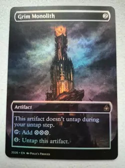 Grim Monolith FOIL PROXY Card (FOIL ERROR) with Custom Fantasy Art Design - Image 1