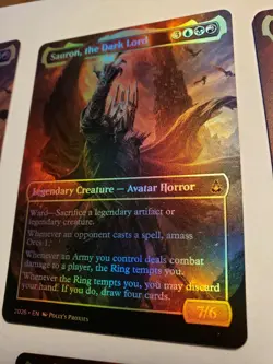 Sauron, the Dark Lord FOIL PROXY Card (FOIL ERROR) Custom Fantasy Art Design - Image 2