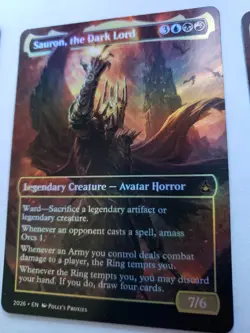 Sauron, the Dark Lord FOIL PROXY Card (FOIL ERROR) Custom Fantasy Art Design - Image 3