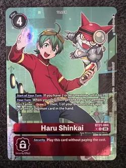 Digimon Card Game Haru Shinkai (Alternate Art) BT21-084 Rare NM - Image 1