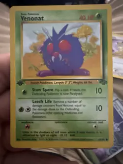 Pokemon Cards Venonat 63/64 1ST EDITION Jungle Common NM - Image 1