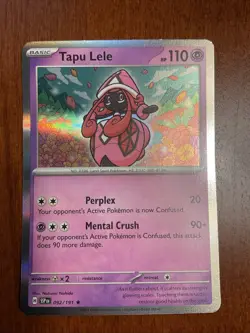 Tapu Lele 092/191 Surging Sparks Holo Rare Pokemon TCG Card - Image 1