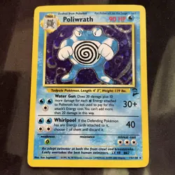 Poliwrath Holo 15/130 Base Set 2 Unlimited Holo Rare Pokemon Card - Image 1