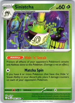 Sinistcha 005/084 NM Reverse Holo - Pitch Black PBL - Card In Hand - Image 1