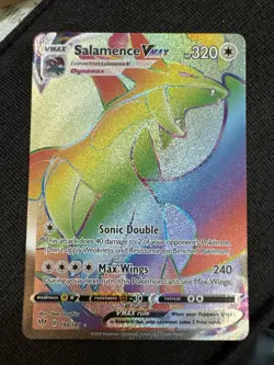 Salamence VMAX 194/189 Swsh03: Darkness Ablaze Rainbow Holo Pokemon Card TCG NM - Image 1