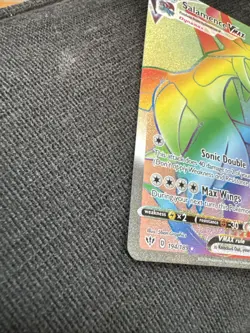 Salamence VMAX 194/189 Swsh03: Darkness Ablaze Rainbow Holo Pokemon Card TCG NM - Image 2