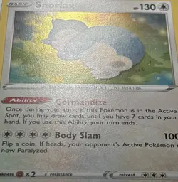 Pokemon Snorlax 131/185 Holo Rare Basic Vivid Voltage Card English 2020 LP - Image 2