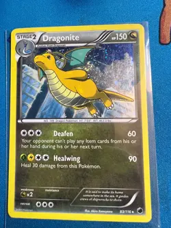 Dragonite Cosmos Holo with Swirl #83 Blister Exclusive Pokemon TCG Card MP - Image 1