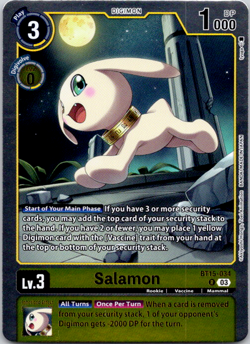 Salamon Rare Foil Exceed Apocalypse Pre-Release Cards BT15-034 R NM - Image 1