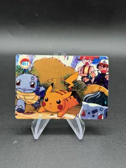 Pikachu Squirtle Holo Pokemon Vintage Pocket Monsters Vending Prism Sticker 461 - Image 1