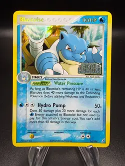 Pokemon EX Crystal Guardians BLASTOISE Stamped Reverse Holo Rare #14/100 - Image 1