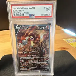 Entei V Crown Zenith Galarian Gallery GG36/GG70 Holo FA PSA 9 - Image 1