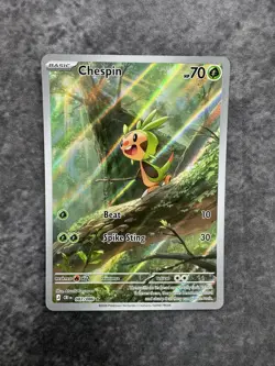 Pokemon TCG Chaos Rising 087/086 Chespin Illustration Rare MINT - Image 1