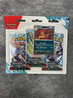 Pokemon Journey Together Booster Pack Blister 3 Packs Promo NEW SEALED RARE - Image 1