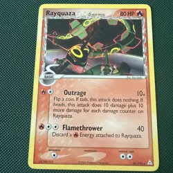 Pokemon TCG Rayquaza 26/110 Pokemon Holon Phantoms Non-Holo Played Used - Image 1