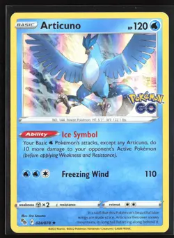 Pokemon TCG - Articuno Holo Holo Rare Pokemon GO 024/078 NM - Image 1