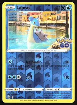 Pokemon TCG - Lapras Reverse Holo Pokemon GO 023/078 NM - Image 1