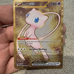 Mew ex 205/165 Metal Black Star Promo Pokemon 151 Holo Hyper Rare Card TCG - Image 1