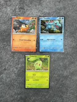 Pokemon Ascended Heroes Tepig Totodile Chikorita 3 STARTER Cosmos RARE MINT - Image 1