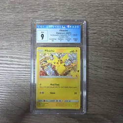Pokemon Pikachu 25/25 McDonalds Collection 2021 Confetti Holo CGC 9 Mint Graded - Image 1