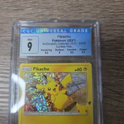 Pokemon Pikachu 25/25 McDonalds Collection 2021 Confetti Holo CGC 9 Mint Graded - Image 2