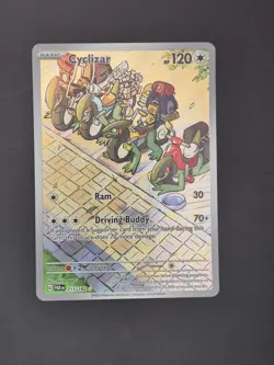Pokemon TCG Cyclizar 215/182 SV04 Paradox Rift Illustration Rare Full Art Holo - Image 1