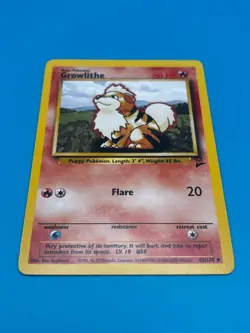 Pokemon TCG - Growlithe #42 - Base 2 Set - Vintage Uncommon Card - Near Mint - Image 3