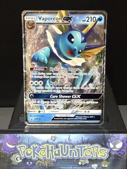 Pokemon Card Vaporeon GX SM172 Black Star Promo Sun Moon Holo Rare Near Mint - Image 1