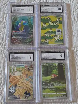 Lot of 4 Graded Pokemon TCG Cards Bruxish, Pidgey, Timburr, Voltorb - Image 2