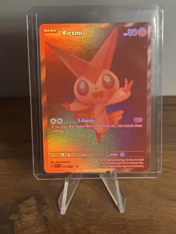 Red Victini 171/086 Black Bolt Pokemon Card Rare Holo PACK FRESH - Image 3